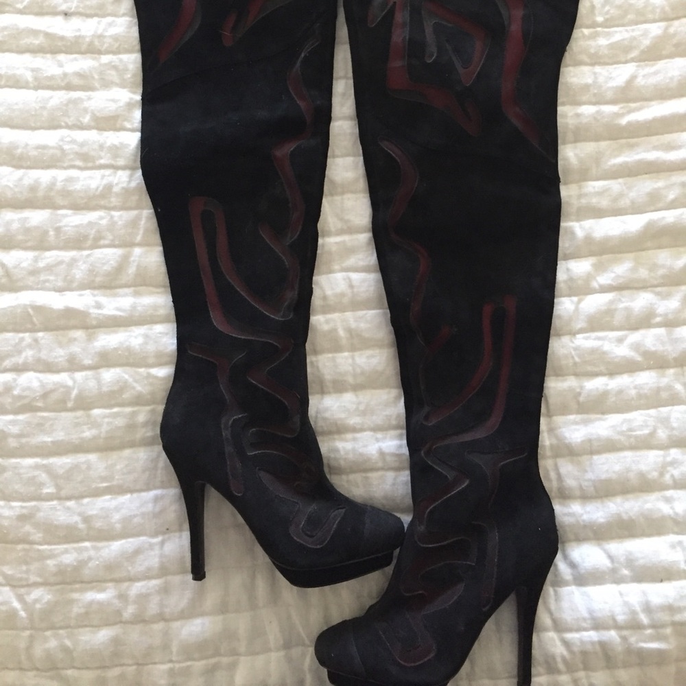 Charles Jourdan suede Thigh High Boots